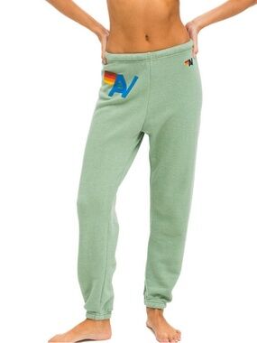 AVIATOR NATION SAGE STITCHED LOGO SWEATPANTS